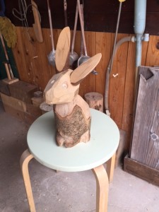 ウサギのオブジェほぼ完成